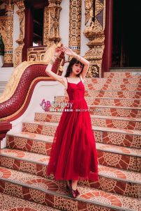 Đầm Nữ Maxi Lụa Tầng Có Khoác Phong Cách Thảo Nguyên