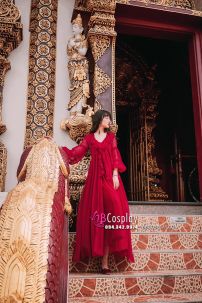 Đầm Nữ Maxi Lụa Tầng Có Khoác Phong Cách Thảo Nguyên