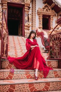 Đầm Nữ Maxi Lụa Tầng Có Khoác Phong Cách Thảo Nguyên