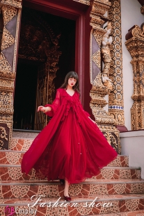 Đầm Nữ Maxi Lụa Tầng Có Khoác Phong Cách Thảo Nguyên