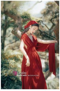 Đầm Maxi Thảo Nguyên Vintage Truyền Thống Hà Lan