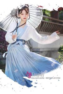 Hán Phục Bạch Hạc Lưu Vân Size S