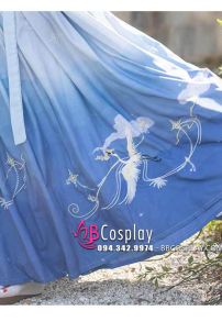 Hán Phục Bạch Hạc Lưu Vân Size S