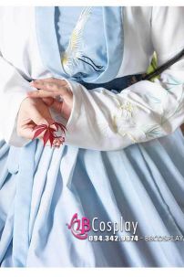 Hán Phục Bạch Hạc Lưu Vân Size S