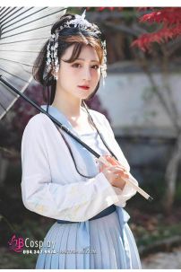 Hán Phục Bạch Hạc Lưu Vân Size S