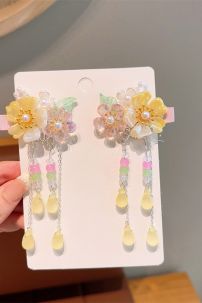 Cặp Kẹp Tóc Hoa Tiny Hoa Xà Cừ Tone Vàng