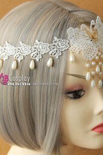 Phụ Kiện Cài Tóc Ren Trắng Thời Trang