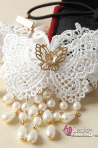 Phụ Kiện Cài Tóc Ren Trắng Thời Trang