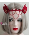 Phụ Kiện Cài Tóc Ren Đỏ- Cánh Dơi