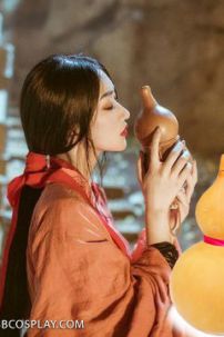 Bầu Rượu Hồ Lô Vàng 12x25cm