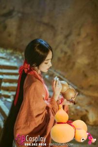 Bầu Rượu Hồ Lô Vàng 12x25cm