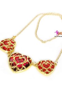 Dây Chuyền Mặt Trái Tim Thủy Thủ Mặt Trăng (Đỏ)