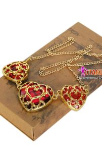 Dây Chuyền Mặt Trái Tim Thủy Thủ Mặt Trăng (Đỏ)