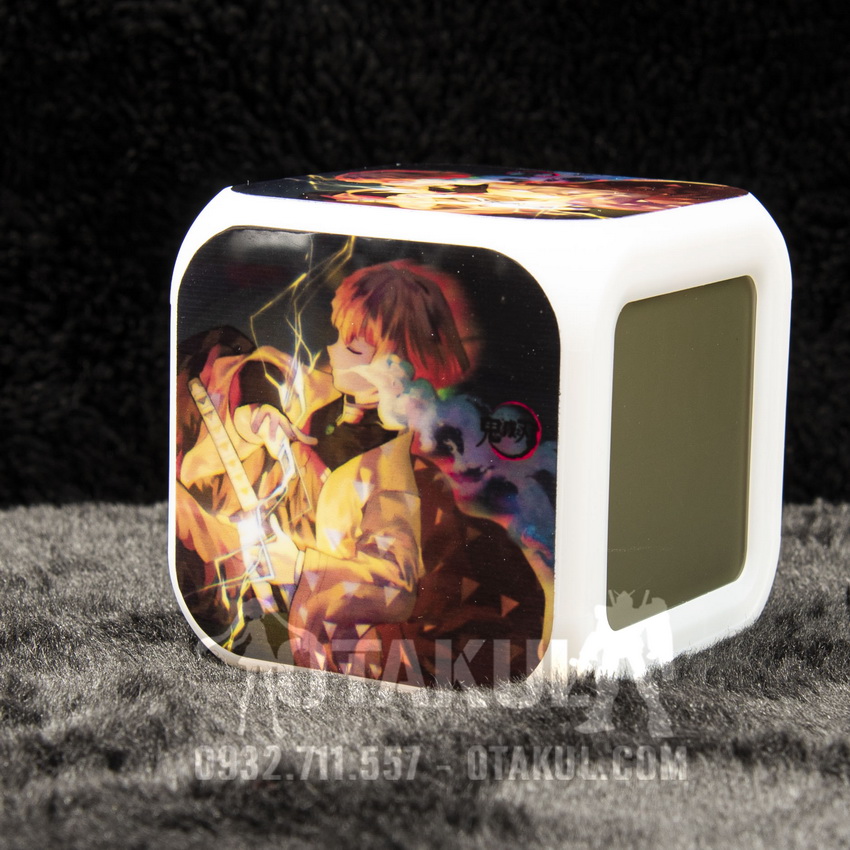 Đồng Hồ Báo Thức Vuông Zenitsu Agatsuma - Kimetsu No Yaiba