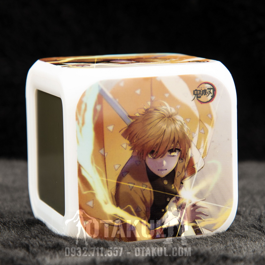 Đồng Hồ Báo Thức Vuông Zenitsu Agatsuma - Kimetsu No Yaiba
