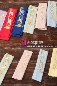 Dây Cột Tóc Cổ Trang Mặc Sếu - Màu Hồng