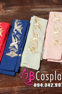 Dây Cột Tóc Cổ Trang Mặc Sếu - Màu Hồng