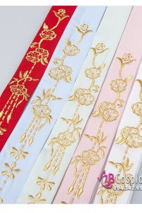 Dây Cột Tóc Cổ Trang Hoa Mai - Màu Đỏ