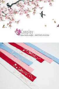 Dây Cột Tóc Cổ Trang Hồ Điệp - Màu Đỏ