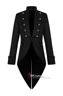 Vest Đuôi Tôm Quản Gia Medieval Vintage Đen Nhung