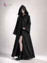 Áo Choàng Đen Có Tay Kèm Nón Dáng Dài 170Cm