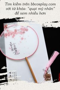 Quạt Cổ Trang Tiểu Tú Cán Ngắn Trúc Xanh