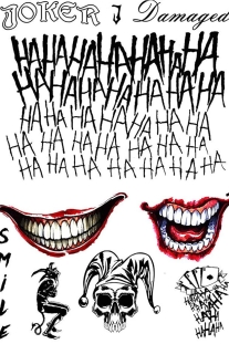 Bộ Hình Xăm Joker Suicide Squad