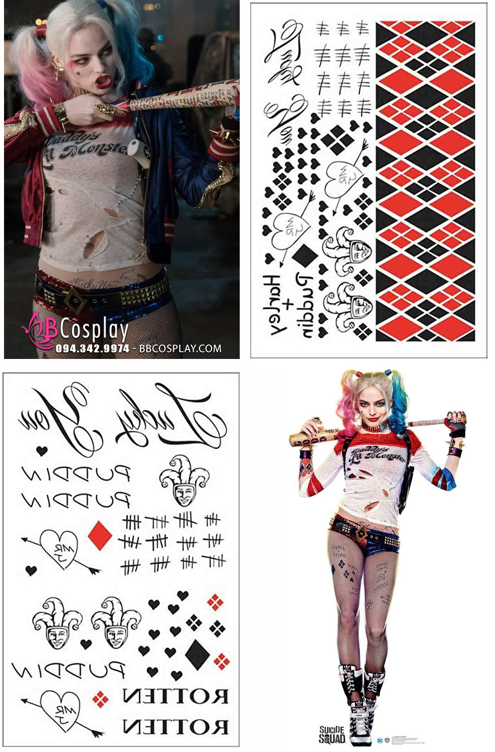 18 Rio Tattoo  Harley Quinn  Bóng hồng cuồng si   Facebook
