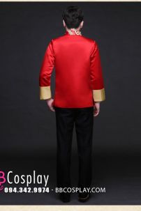 Áo Khỏa Nam Phối Gấm Vàng Rồng