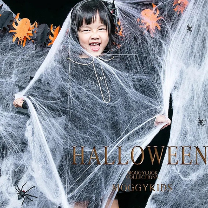 Mạng Nhện Trang Trí Halloween Trắng