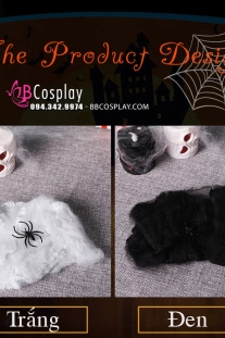 Mạng Nhện Trang Trí Halloween Đen