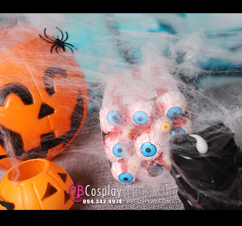 Mạng Nhện Trang Trí Halloween Đen