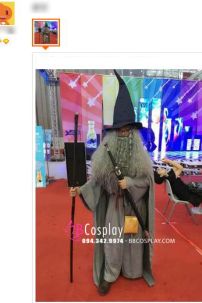 Trang Phục Pháp Sư Đen Chữ Thập Trắng Có Choàng