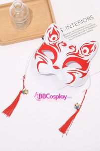 Mặt Nạ Hồ Ly - Mặt Nạ Nửa Mặt - Màu Đỏ