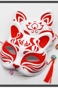 Mặt Nạ Hồ Ly - Mặt Nạ Nửa Mặt - Màu Đỏ