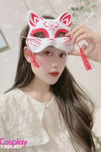 Mặt Nạ Hồ Ly - Mặt Nạ Nửa Mặt - Màu Đỏ