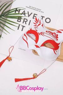 Mặt Nạ Hồ Ly - Mặt Nạ Nửa Mặt - Màu Đỏ