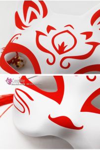Mặt Nạ Hồ Ly - Mặt Nạ Nửa Mặt - Màu Đỏ
