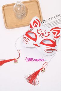 Mặt Nạ Hồ Ly - Mặt Nạ Nửa Mặt - Màu Đỏ