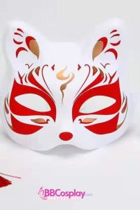 Mặt Nạ Hồ Ly - Mặt Nạ Nửa Mặt - Màu Đỏ