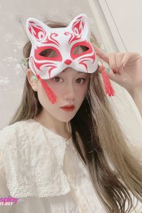 Mặt Nạ Hồ Ly - Mặt Nạ Nửa Mặt - Màu Đỏ