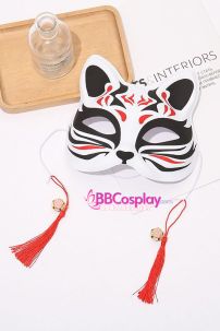 Mặt Nạ Hồ Ly - Mặt Nạ Mèo - Hắc Hồ Đen Đỏ