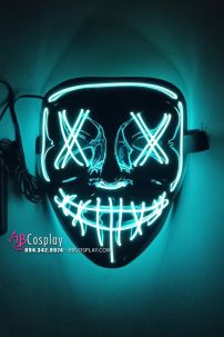 Mặt Nạ Halloween Có Đèn Led - Mặt Nạ Đèn Màu Điện Tử