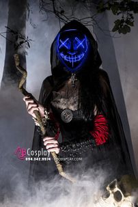 Mặt Nạ Halloween Có Đèn Led - Mặt Nạ Đèn Màu Điện Tử