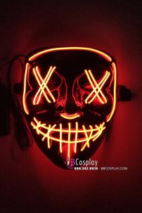 Mặt Nạ Halloween Có Đèn Led - Mặt Nạ Đèn Màu Điện Tử