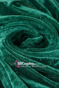 Áo Choàng Phù Thuỷ Xanh Lá Nhung Có Nón Dài