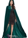 Áo Choàng Phù Thuỷ Xanh Lá Nhung Có Nón Dài