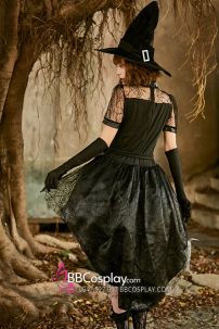 Đầm Phù Thủy Halloween Phong Cách Châu Âu