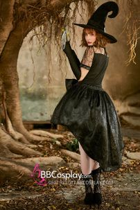 Đầm Phù Thủy Halloween Phong Cách Châu Âu