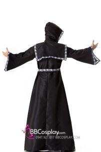 Quần Áo Pháp Sư Halloween - Mẫu Viền Hộp Sọ